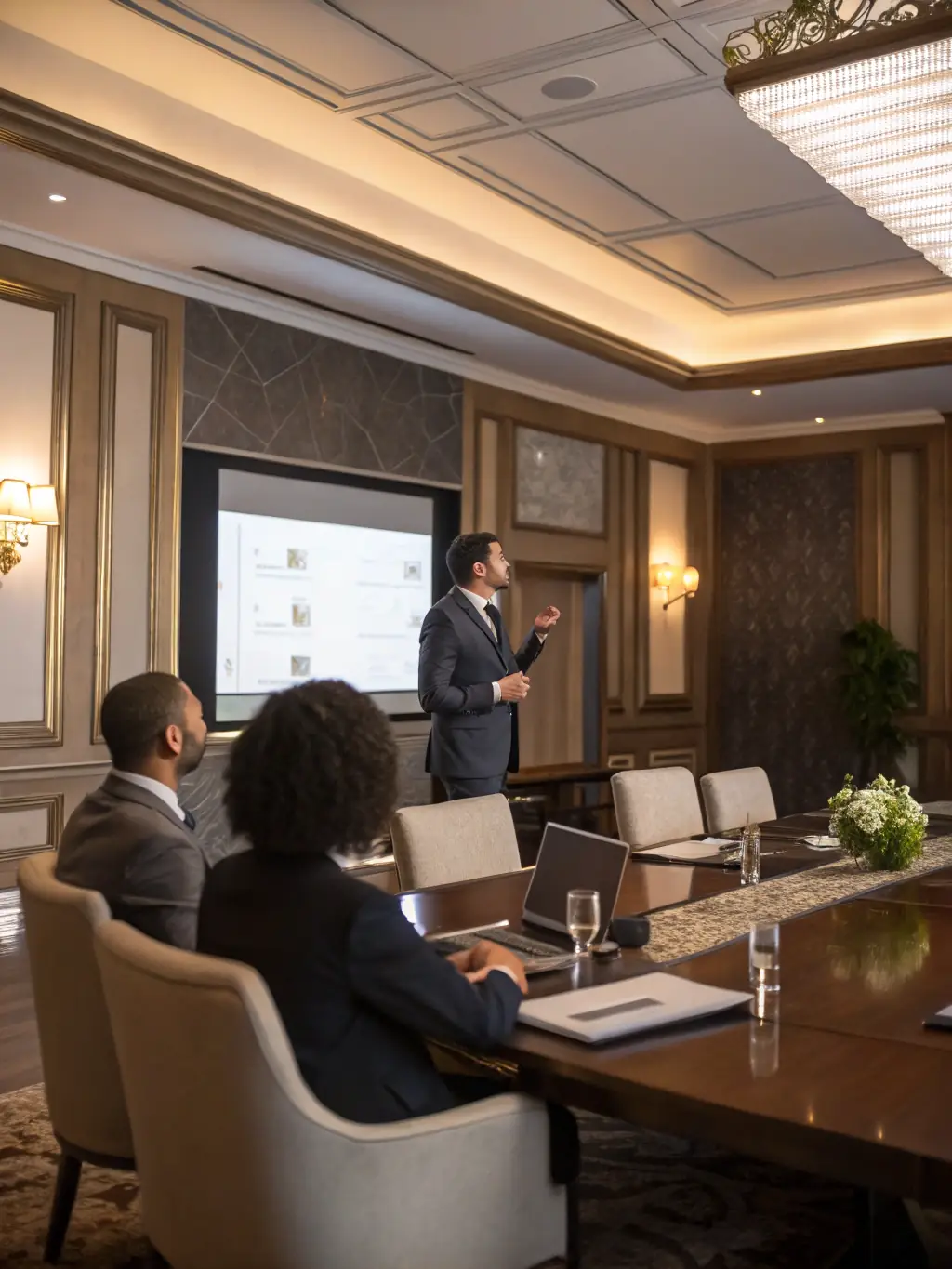 A speaker presenting data-driven insights at a ProConnect conference, with attendees taking notes.