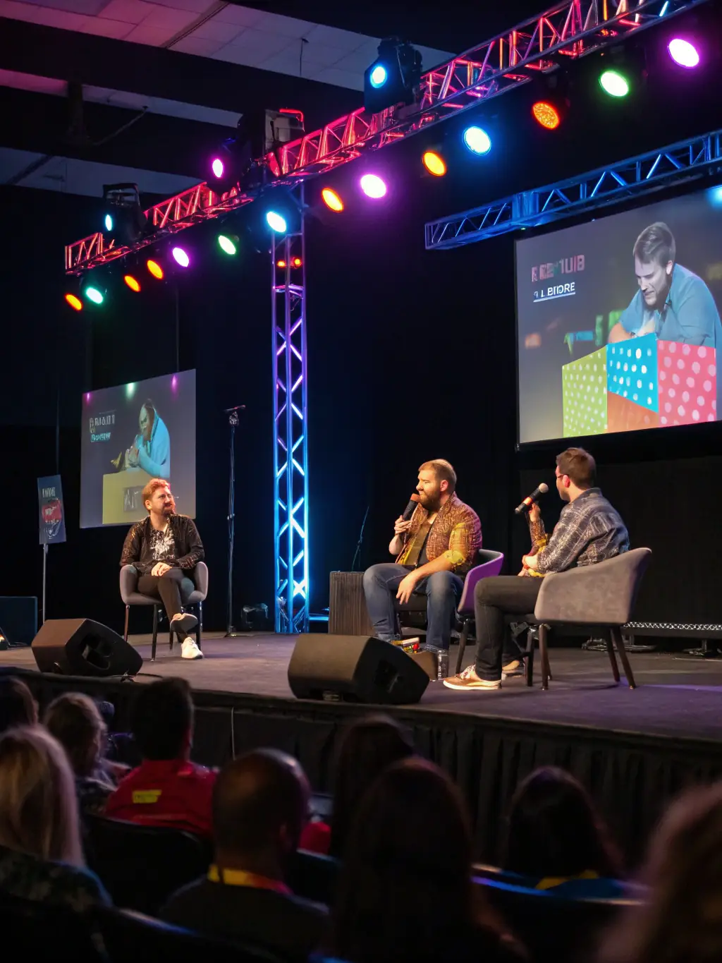 A dynamic image of a panel discussion with several speakers on stage, representing the expert knowledge shared at ProConnect events.